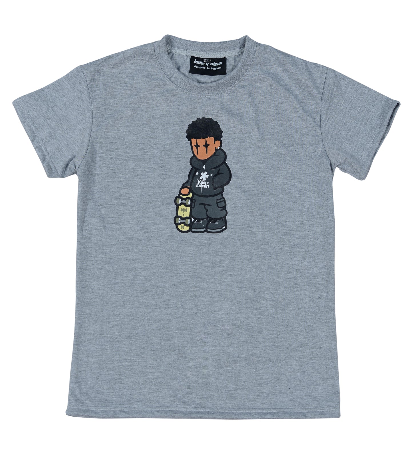 KEEP IT CLEAN - SKATERBOY TEE - GREY