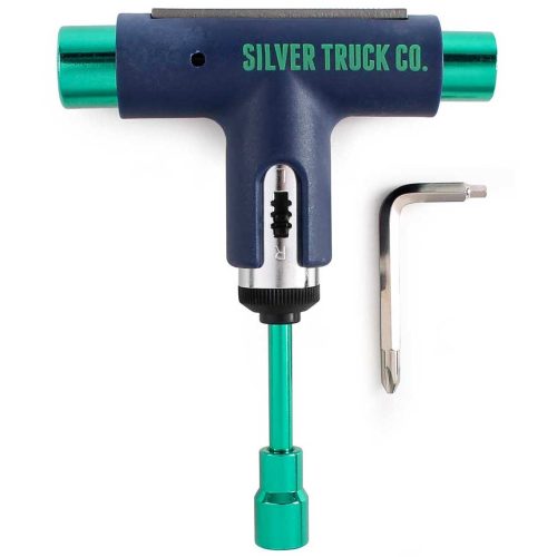 SILVER - PREMIUM SKATEBOARD TOOL - OS - BLUE/GREEN