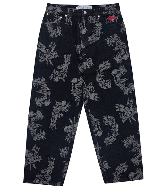 F*CE - SAMOR JACQUARD PANT - BLACK