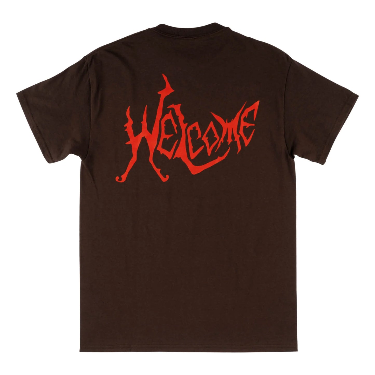 WELCOME - TWIN SPINE TEE - DARK CHOCOLATE