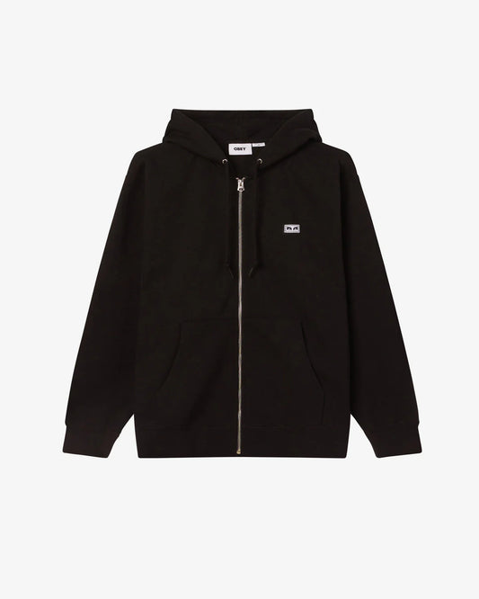 OBEY - ESTABLISHED WORKS EYES ZIP HOOD - BLACK