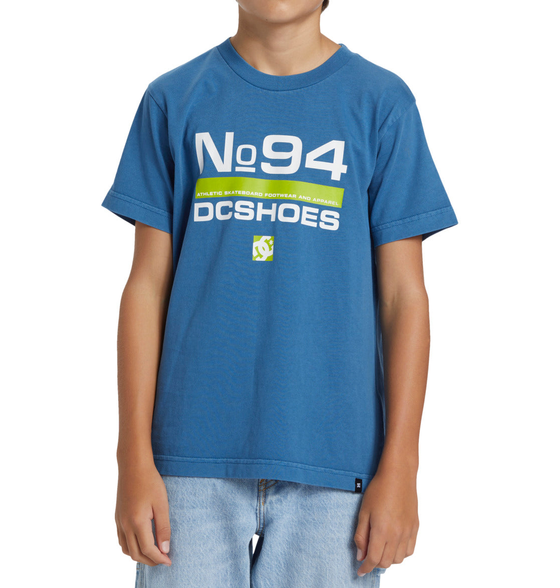 DC - NO 94 SS YOUTH TEE - DARK BLUE ENZYME WASH