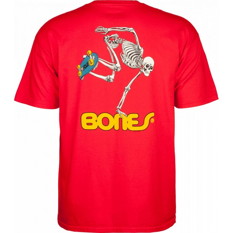 POWELL PERALTA - YOUTH SKATEBOARD SKELETON TEE - RED