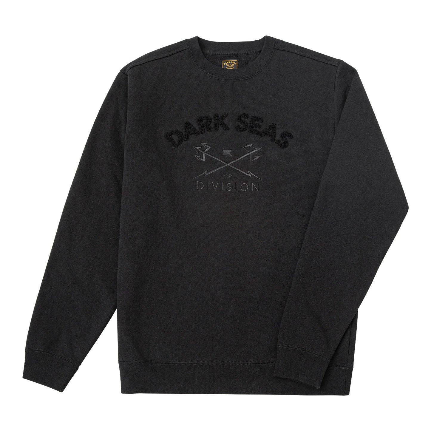 DARK SEAS - MASON CREW FLEECE - BLACK