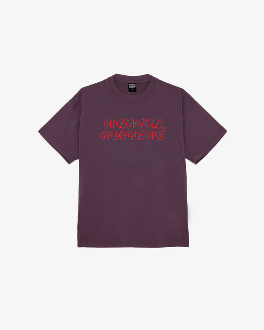 OBEY - MENTAL HYGIENE HEAVYWEIGHT TEE - PLUM PERFECT