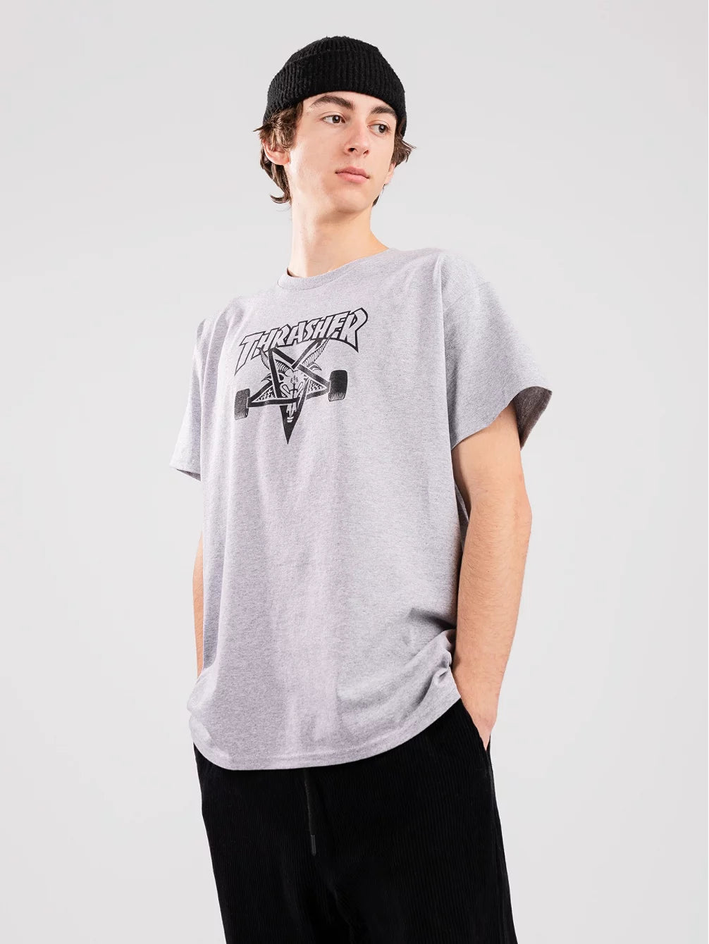 THRASHER - SKATEGOAT TEE - GREY