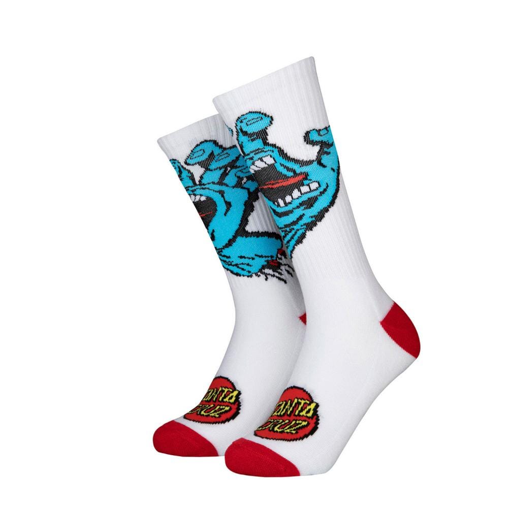 SANTA CRUZ - YOUTH SCREAMING HAND SOCK - WHITE