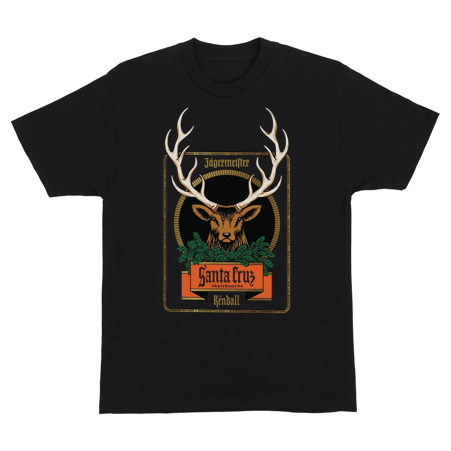 SANTA CRUZ - JAGERMEISTER KENDALL DEER TEE - BLACK