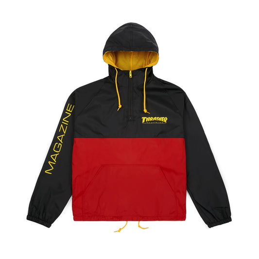 THRASHER - MAG LOGO ANORAK - BLACK/RED