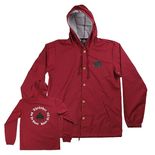 THRASHER - NEW OATH COACH JACKET - CARDINAL