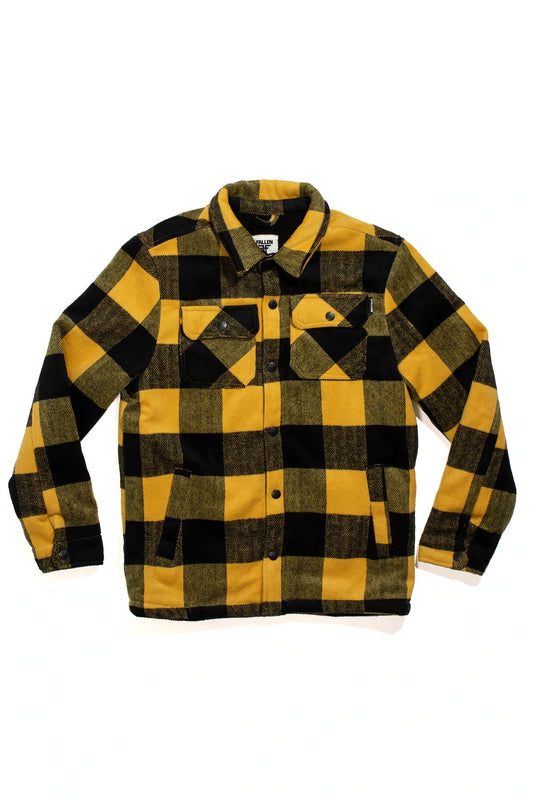 FALLEN - LAMB YOUTH JACKET - FLANEL - BLACK/YELLOW