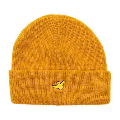 KROOKED - OG BIRD CUFF BEANIE - BRITISH KHAKI/YELLOW