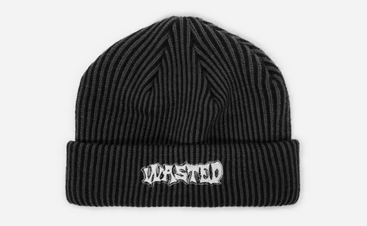 WASTED PARIS - TWO TONES METHOD BEANIE - BLACK/CHARCOAL