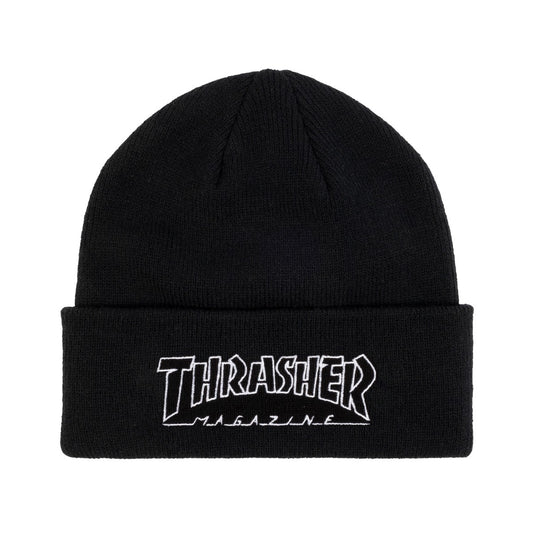 THRASHER - OUTLINED LOGO BEANIE - BLACK