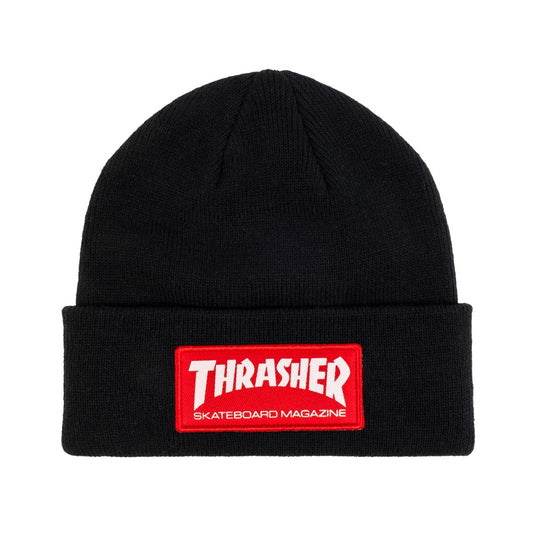 THRASHER - SKATE MAG PATCH BEANIE - BLACK