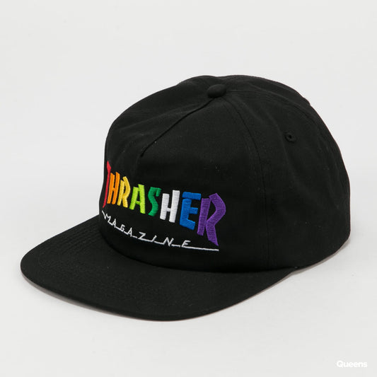 THRASHER - RAINBOW MAG SNAPBACK - BLACK