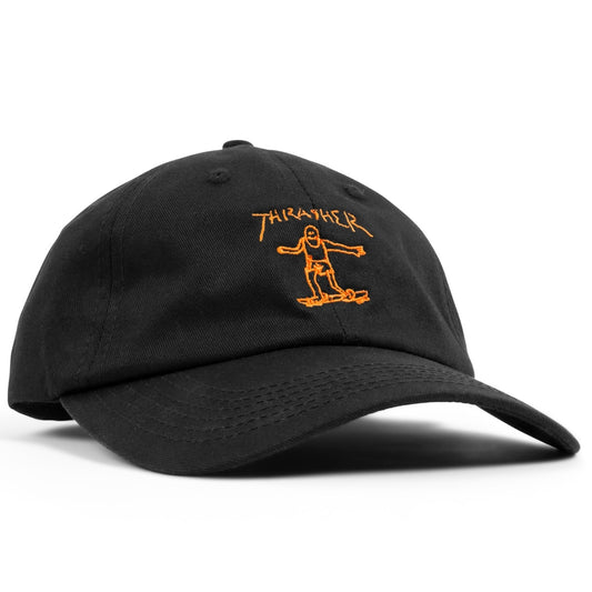 THRASHER - GONZ LOGO OLD TIMER CAP - BLACK/ORANGE