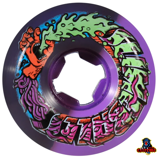 SANTA CRUZ X SLIME BALLS - GREETINGS WHEELS - PURPLE/BLACK - 53MM - 99A