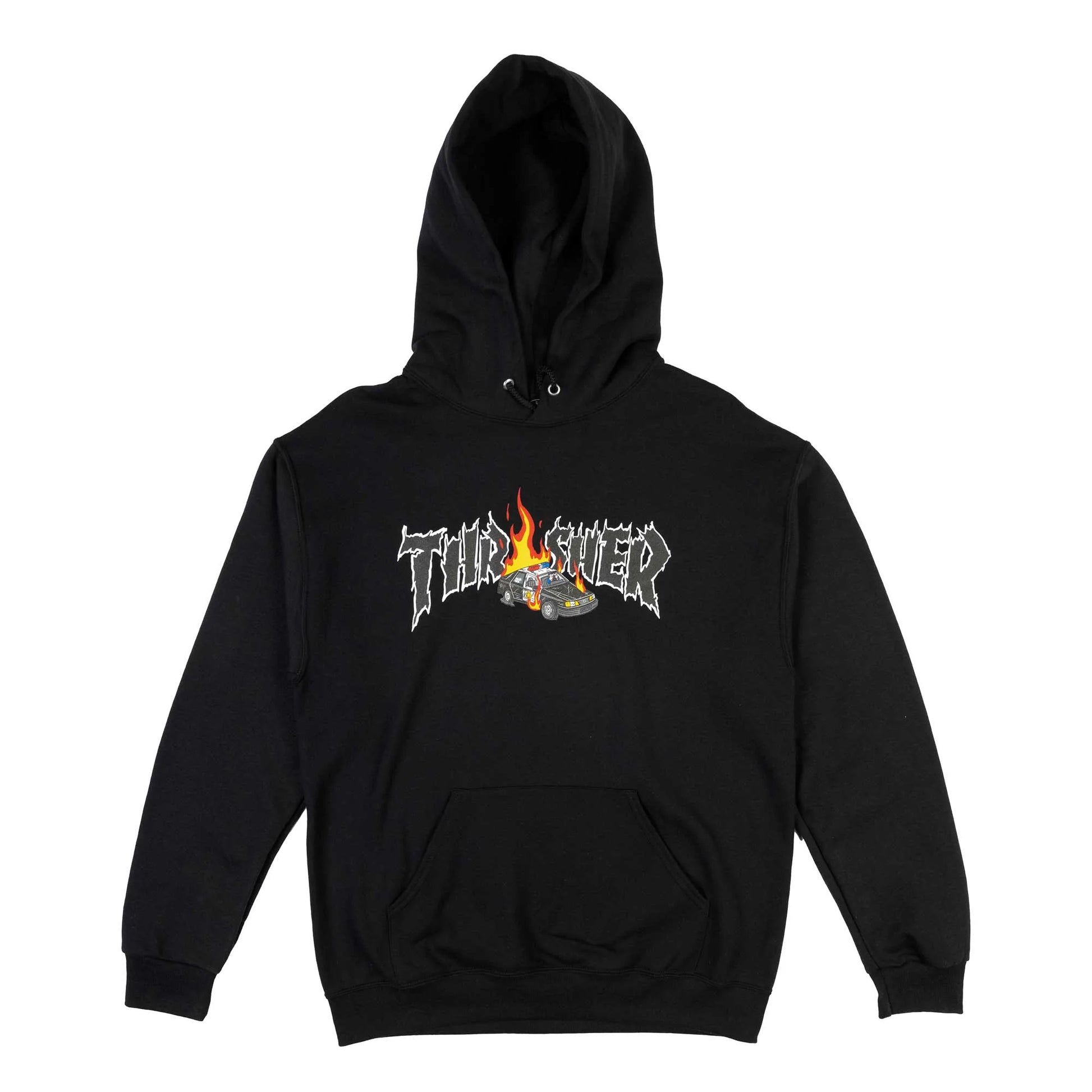 THRASHER - COP CAR HOOD - BLACK – Marcel Skateshop