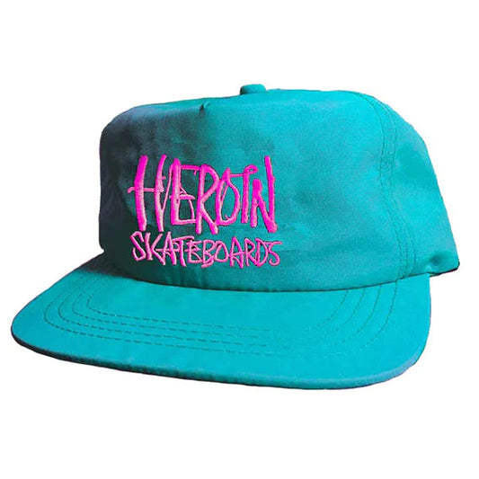 HEROIN - SCRIPT NYLON SNAPBACK - TURQUOISE