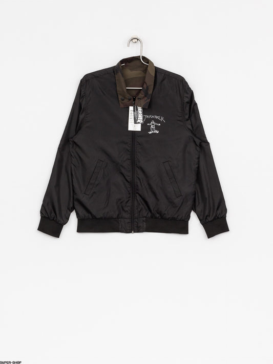 THRASHER - GONZ REVERSIBLE COACH JACKET - BLACK/CAMO