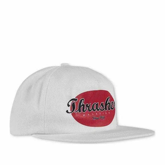 THRASHER - OVAL SNAPBACK - WHITE